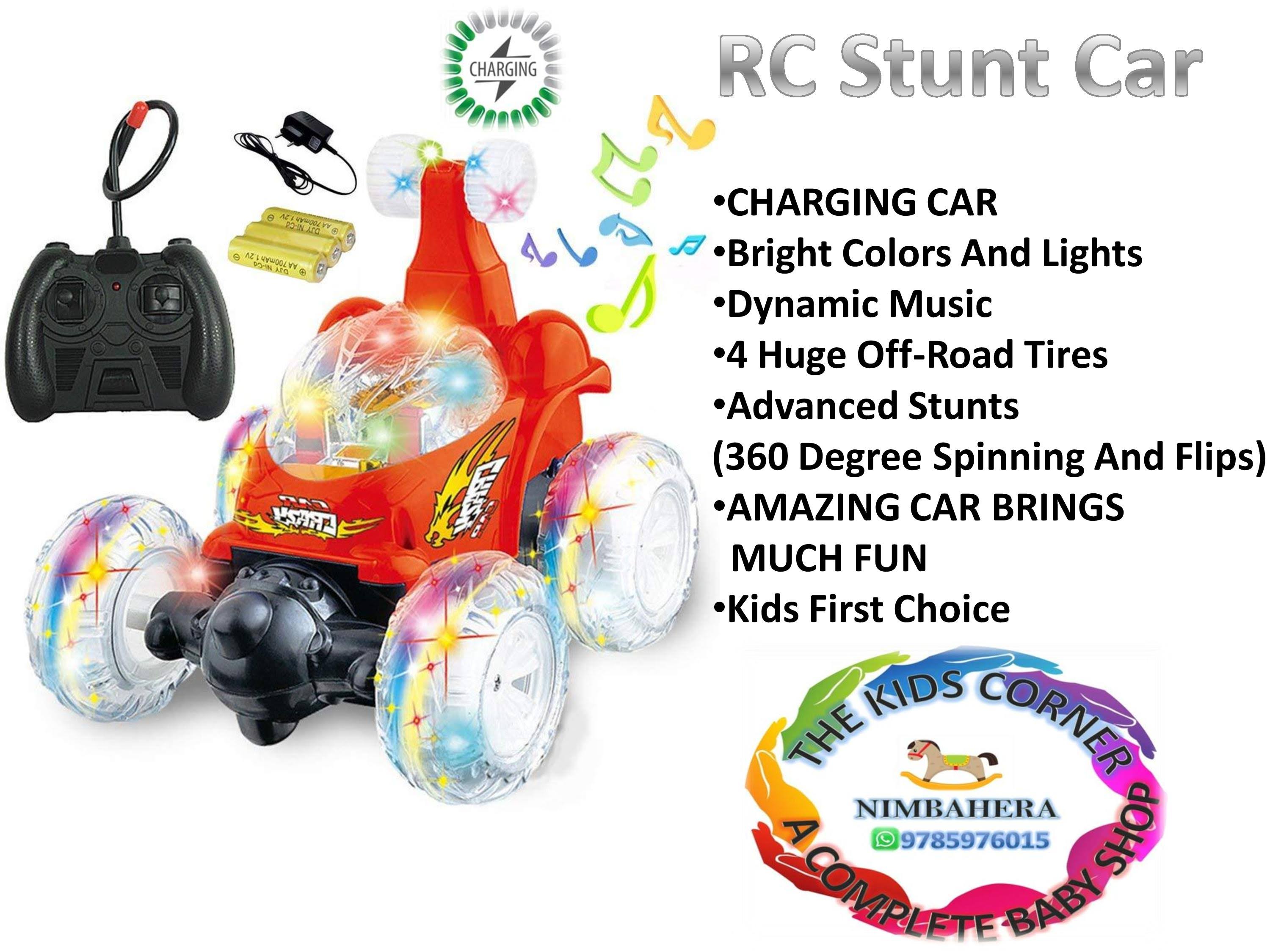 360° Rotated 3D Lighting & Sound Remote Control Car product image