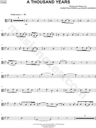 Christina Perri A Thousand Years Viola Sheet Music In Bb Major Transposable Download Print Viola Sheet Music Clarinet Sheet Music Cello Music