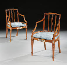 George Hepplewhite A Pair Of Satinwood Armchairs Georgian Furniture Classic Furniture Upholstered Chairs