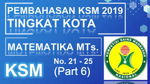 Pembahasan ksm matematika mts 2019soal nomor 20polinomial derajat tigateorema vietamatematika terintegrasilihat juga playlist :pembahasan ksm matematika mts. Pembahasan Soal Ksm Matematika Mts 2019 Tingkat Kota No 21 25 Part 6 Youtube