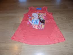 0Size Small 6-6X Frozen Anna & Elsa Strong Heart Tank Top Shirt High Low  Coral