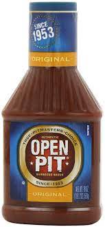 It is usually thick with a dark red colour, but there are several regional variations in the usa and around the world that contain fruit, alcohol, mayonnaise, lime juice, soy sauce or yoghurt. Amazon Com Open Pit Barbecue Sauce Original 18 Ounce Pack Of 6 Barbecue Sauces Grocery Gourmet Food