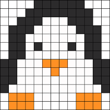Easy Penguin Kandi Pattern Easy Perler Bead Patterns Perler Bead Templates Melty Bead Patterns