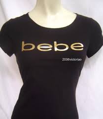 Black And Gold Tops Ladies New Bebe Logo Gold Foil Black T Shirt Xs S M L T Shirts For Women Black Tshirt Shirts