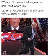 Maybe you would like to learn more about one of these? Bernie Sanders Steel Chair Inauguration Of Donald Trump Know Your Meme