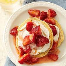 Strawberries And Cream Pancakes Recipe Diabetic Breakfast Recipes Diabetic Pancakes Recipes