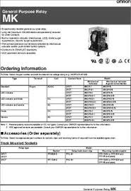 Omron ly2 relay wiring diagram wiring schematic diagram. Mk3p I Ac240 Datasheet Specifications Relay Type General Purpose Contact