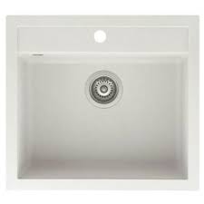 Evier Carre 1 Bac Sans Egouttoir Granit Blanc Granit Blanc Evier Egouttoir