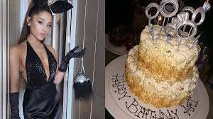 I'm all smiles knowing we will get to watch @theweeknd & @arianagrande perform save your tears for the first time together tonight at. Ariana Grande Celebrates 26th Birthday With 7 Rings Inspired Cake