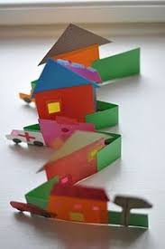 Zig Zag Houses 3 D Paper Idees Decoupage Craft Pliage Papier