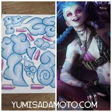 Jinx League of Legends Cosplay Costume Temporary Tattoo Bullet - Etsy
