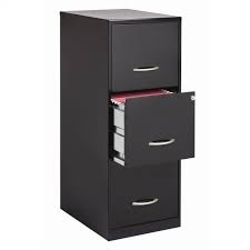 3 drawer vertical file cabinet, large filing cabinet printer stand with storage shelves. Space Solutions 3 Drawer Vertical File Cabinet With Lock Black 18573