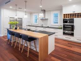 Kitchen Renovation By Addstyle Master Builders Timber Breakfast Bar Added To Island Bench White Kitchen Remodeling Kitchen Remodel Small Kitchen Renovation