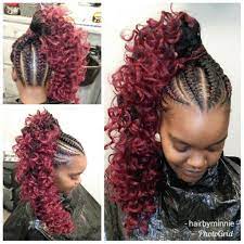 Feed In Braids With Invisible Ponytail Hair By Minnie Braid Front Of Hair Hot Hair Styles Braided Hairstyles Updo