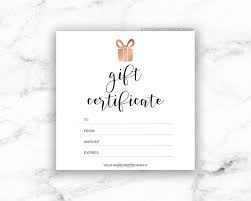 Gift card design template free. Printable Rose Gold Gift Certificate Template Editable Photography Studio Gift Card Design Photoshop Template Psd Instant Download In 2021 Gift Card Template Gift Card Design Gift Certificate Template Word