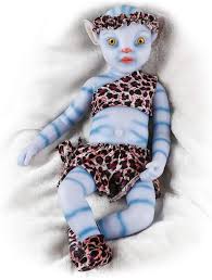 Amazon Com Vollence 20 Inch Avatar Eye Open Full Silicone Baby Doll Not Vinyl Dolls Real Newborn Baby Doll Realistic Reborn Silicone Baby Doll Girl Everything Else