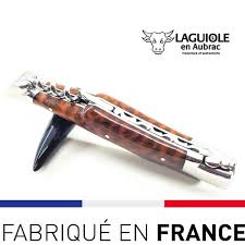 Couteau Tire Bouchon Laguiole Manche En Amourette Marron