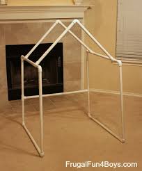 The frame is made out of 1/2 inch pvc pipe from the local home improvement store. Build A Pvc Pipe Play Tent Fort Frugal Fun For Boys And Girls