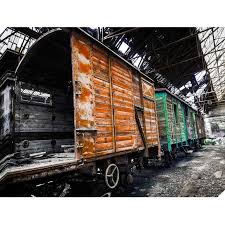 Ga Tex 45x60 Train Yard Train Wall Art Wall Canvas Large Canvas Art