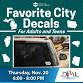Favorite City Decals