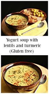 Yogurt Soup With Lentils And Turmeric Nutrizonia Recipe Lentil Soup Cuisine Recipes Cooking Recipes