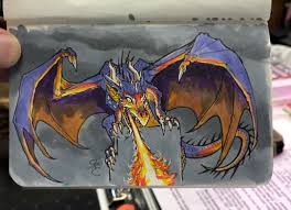 I'm sure there are some of you that was with me yesterday while i drew the. Quick Dragon Drawing Colored With Markers Dragons