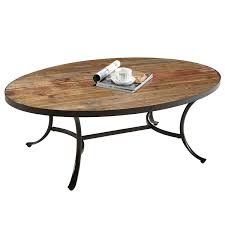 Spacious lower shelf offers extra display and storage space; Buy Country Style Reclaimed Wood Top Oval Shaped Cocktail Coffee Table Metal Legs Natural Finish Living Room Decor Includes Modhaus Living Pen In Cheap Price On Alibaba Com