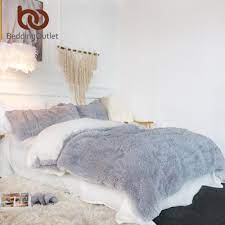 Get 5% in rewards with club o! Beddingoutlet Shaggy Duvet Cover Queen Super Soft Plush Faux Fur Bedding Set 3 Pieces Luxury Bed Cover Gray Pink Bedclothes Bedding Sets Aliexpress