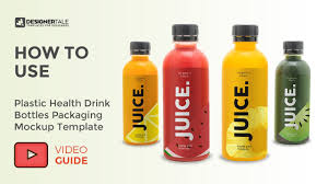 Download Plastic Health Drink Bottles Packaging Mockup How To Use Guide Youtube PSD Mockup Templates