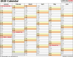 Calendar 2019 year vector design template. 2020 Calendar Free Printable Excel Templates Calendarpedia