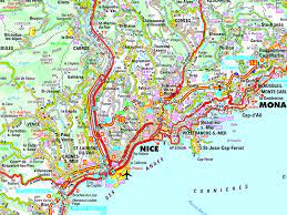 Nice la commune ayant la plus. Carte Routiere 25 Km Autour De Nice