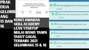 Mulai bisnis tanpa takut gagal berikut dibawah ini adalah 11 soal exam dan jawaban kelas learn startup. Prakerja Kunci Jawaban Lean Startup Mulai Bisnis Tanpa Takut Gagal 2021 Youtube