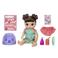 Baby Alive Potty Dance Talking Baby Doll Brown Curly Hair