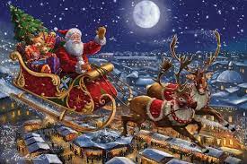 Thingiverse is a universe of things. Santa Sleigh And Reindeer In Sky Art Print By Marcello Corti Icanvas