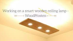 In this video, i took 5000k linkable led to make a pendant light. How We Build A Smart Ceiling Lamp With Dual Light Out Of Wood Woodpfosten Youtube
