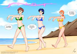 Hypnohub Blue Bikini April O Neil Sailor Mercury