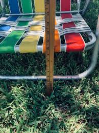 Vtg Aluminum Low Profile Webbed Folding Lawn Chair Beach Camping Rainbow Pride In 2020 Lawn Chairs Beach Camping Silla
