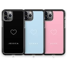 Introducing mous' iphone 12 cases, here to protect your newest and most valued apple tools. Personalised Heart Name Custom Initial Phone Case For Iphone 12 Mini 11 Pro Xr X Ebay