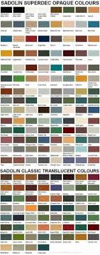 64 Precise Solignum Architectural Colour Chart