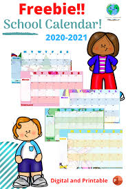School Year Calendar 2020 2021 In 2020 School Calendar Digital Education Digital Learning