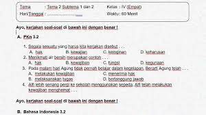 Check spelling or type a new query. Latihan Soal Ulangan Kelas 4 Tema 2 Subtema 1 Dan 2 Kunci Jawaban Sekolahdasar Net