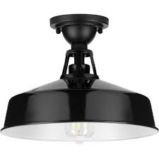 Reddit gives you the best of the internet in one place. Progress Lighting Cedar Springs Collection 1 Light Gloss Black Farmhouse Outdoor Semi Flush Mount Light P550070 031 The Home Depot