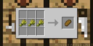 In the 3rd row place down the 3 wheat, one in each box. Food In Minecraft Minecraft 101 Minecraft