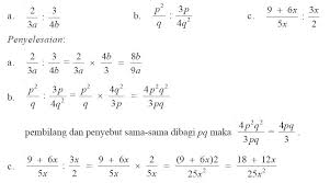 Halo adik adik berikut ini kakak admin bagikan contoh soal aljabar soal matematika kelas 7 smp mts lengkap dengan kunci jawaban dan pembahasan. Operasi Perkalian Dan Pembagian Pecahan Bentuk Aljabar Berpendidikan Com