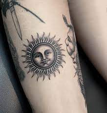 Sun Tattoo Blackwork Tattoo
