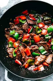 Pepper Steak Stir Fry Save Print Prep Time 5 Mins Cook Time 15 Mins Total Time 20 Mins Recipe Type Main C In 2020 Pepper Steak Stuffed Peppers Pepper Steak Recipe