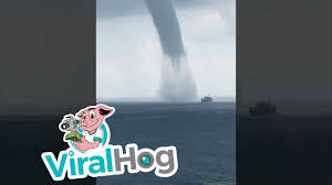 A massive waterspout has been filmed near the southern shore of singapore. Waterspout Passes Over Ship In Singapore Viralhog Youtube