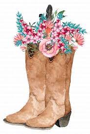 Can you say usa usa usa? What You Will Receive A Digital Clipart Image In Png Format The Image Has A Transparent Background Reso Floral Watercolor Cowgirl Floral