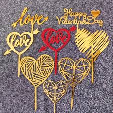 New arrivals · best sellers · live chat · flash sale Love Wedding Acrylic Cake Topper Gold Red Love Heart Cupcake Topper For Anniversary Happy Valen Custom Cupcake Toppers Happy Valentines Day Acrylic Cake Topper