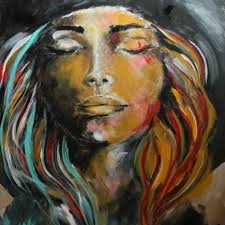 Abstract Women Face Art Portrait Boho Art Etsy Portrait Art Abstract Face Art Face Art